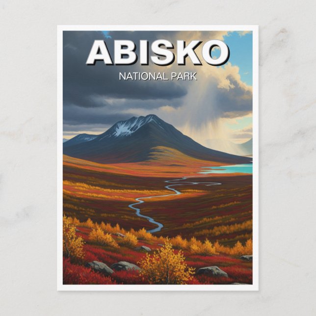 Abisko Nationalpark Sverige Resa Vykort (Framsida)