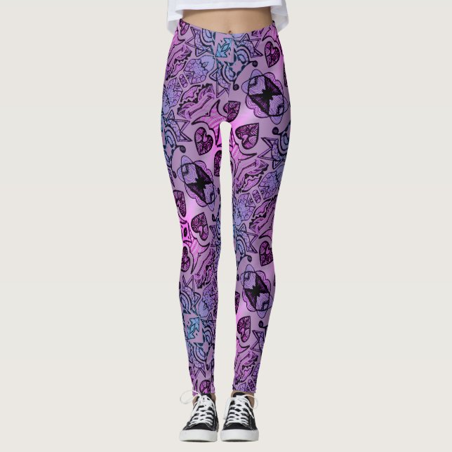 ABL - 159 - Glowing hearts - Leggings (Framsida)