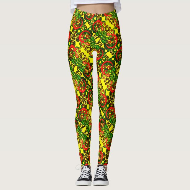 ABL - 304 - Red Gecko - Leggings (Framsida)
