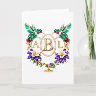 ABL Hummingbird Any Letters Custom Folded Wedding Inbjudan