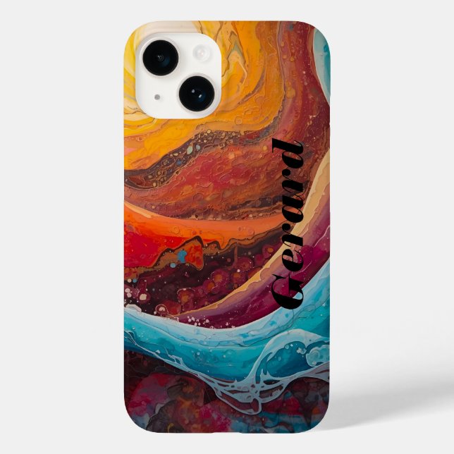 Ablaze-valutor - Dynamic Sunset Vatten Art Print (Baksida)