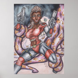 Able Studios Space Äventyr 2 utskrift 4 Poster