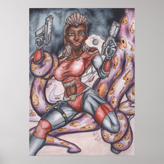 Able Studios Space Äventyr 2 utskrift 4 Poster (Framsidan)