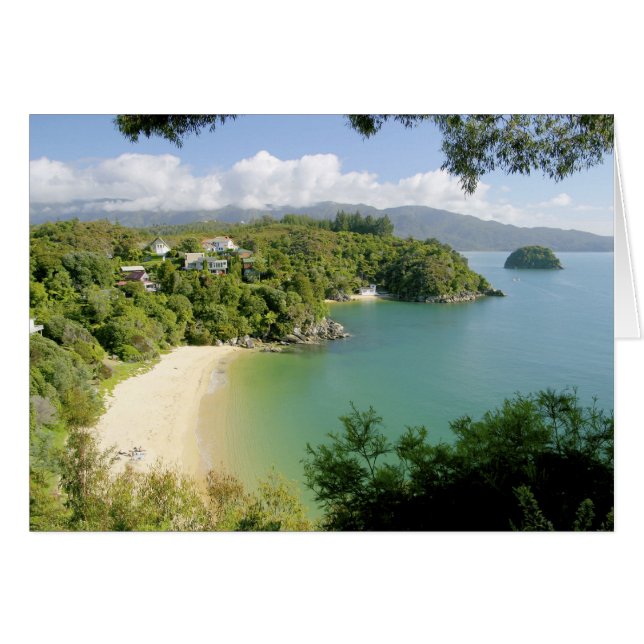 Able Tasman NP, Nelson, Nya Zeeland. De många Hälsningskort (Framsidan Horizontal)