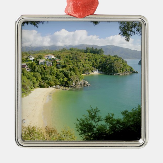 Able Tasman NP, Nelson, Nya Zeeland. De många Julgransprydnad Metall (Framsidan)