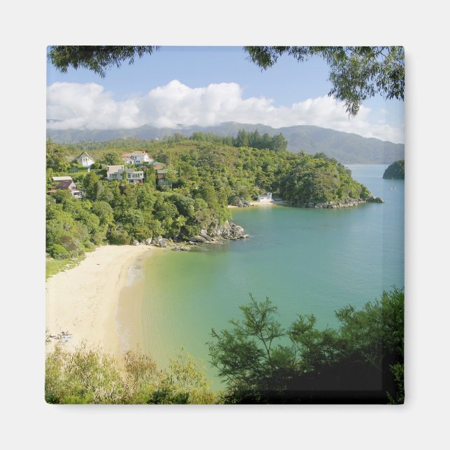 Able Tasman NP, Nelson, Nya Zeeland. De många Magnet (Framsidan)