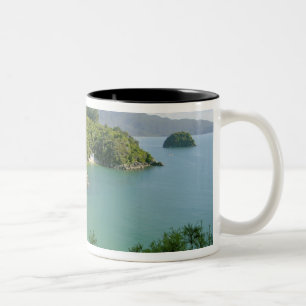 Able Tasman NP, Nelson, Nya Zeeland. De många Två-Tonad Mugg