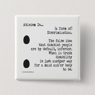Ableism är… knapp