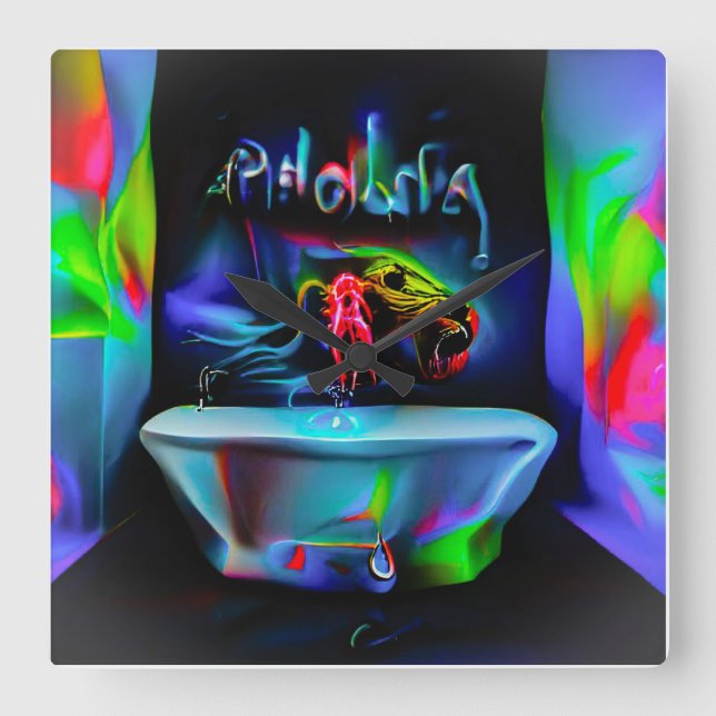 Ablutofobi 2 fyrkantig klocka (Framsida)