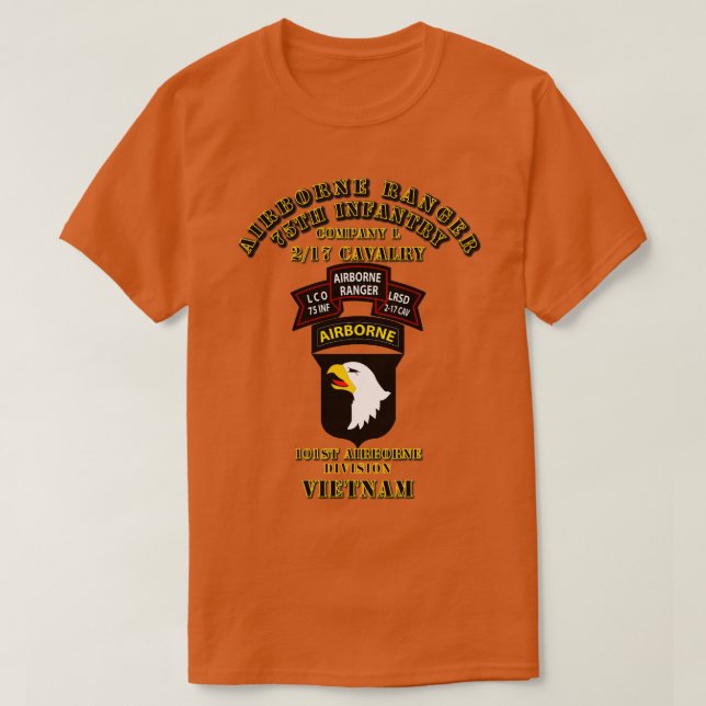 Abn Rgr 2 17 Cav 101Abn Div Vietnam T Shirt (Design framsida)