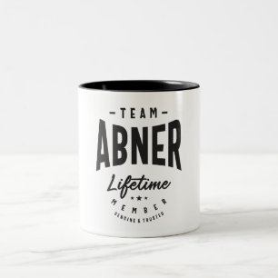 Abner-livstidsmedlem Personlig Namn Abner Två-Tonad Mugg