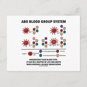 ABO Blood Group System förstår blodtyp Vykort
