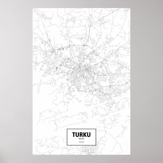 Åbo, Finland (svart på vit) Poster (Framsidan)