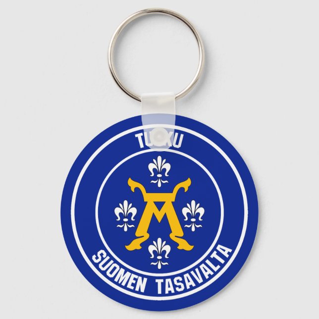 Åbo runt emblem nyckelring (Framsida)