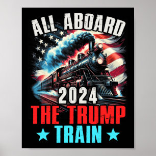 Aboard the Trump Tåg 2024 Trump 2024 USA Poster