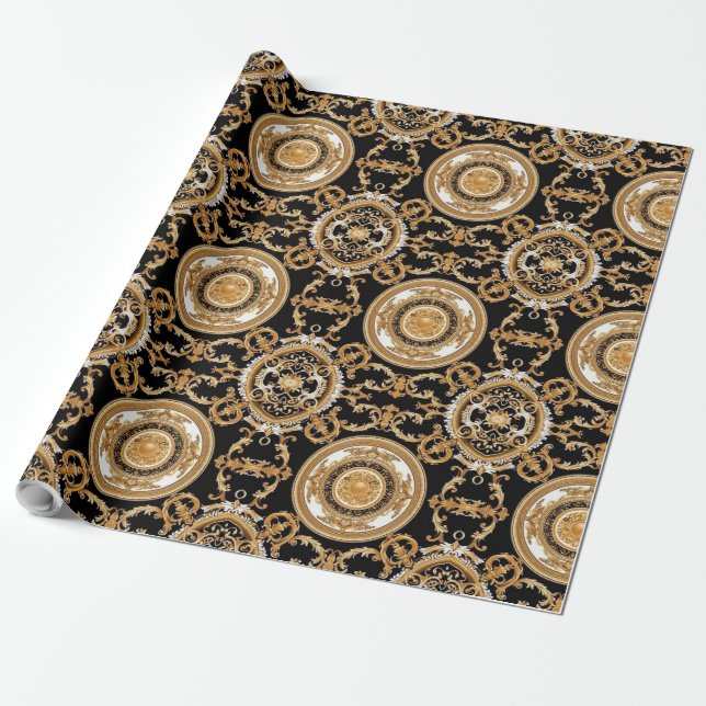 AbodeTreasures Luxury Design Wrapping Papper Presentpapper (Utrullad)