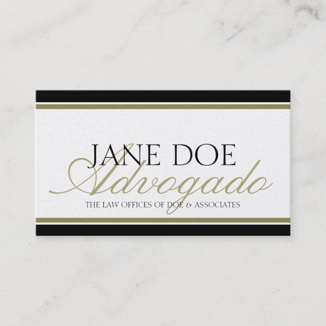 Abogado Advogado Visitkort (Framsida)