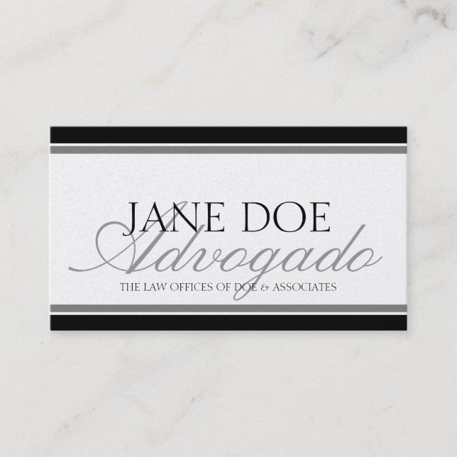 Abogado Advogado Visitkort (Framsida)