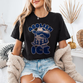 Abolish ICE Cowboy Frog Anti - Trump Policy T Shirt
