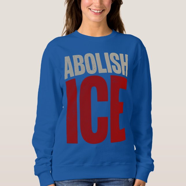 Abolish ICE Minimalist Protest Typography Design T Shirt (Framsida)