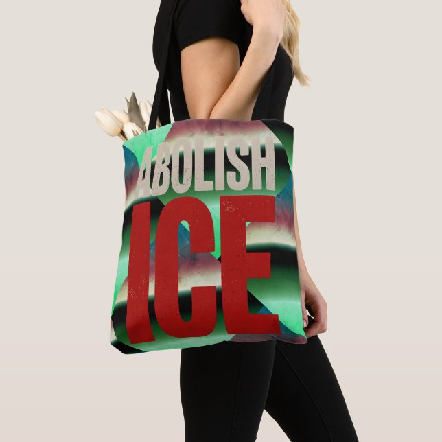 Abolish ICE Minimalist Protest Typography Design Tygkasse (Närbild)