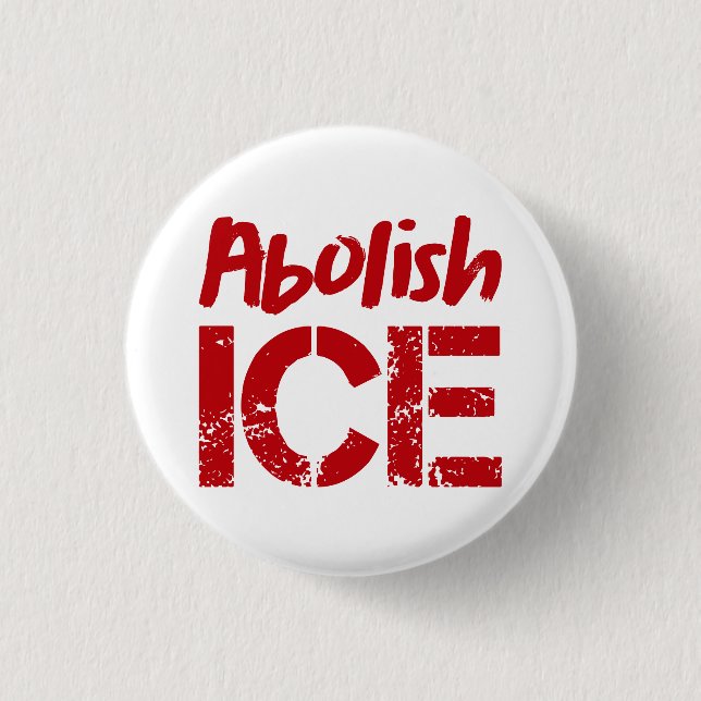 Abolish ICE | Red on White Knapp (Framsida)