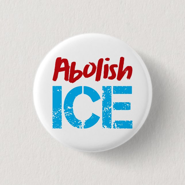 Abolish ICE | Röd blå Knapp (Framsida)