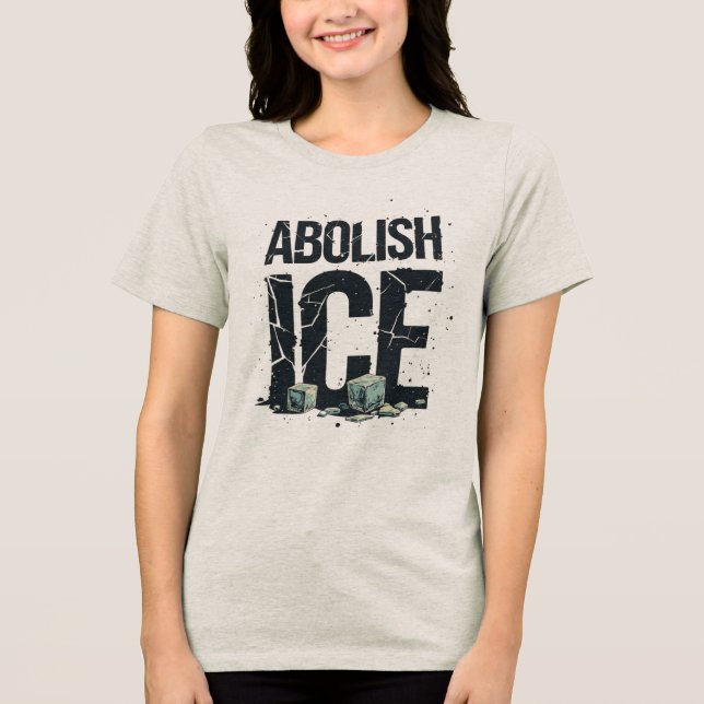 Abolish Ice - USA Human Rights Activist T Shirt (Framsida)