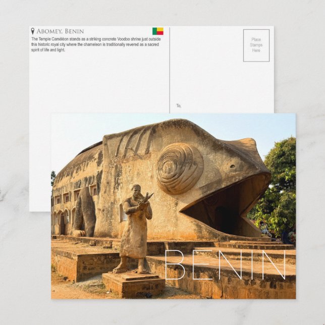 Abomey, Benin Resebrevykort Vykort (Fram/baksida)
