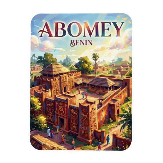 Abomey kungliga palats Benin Magnet (Vertikal)