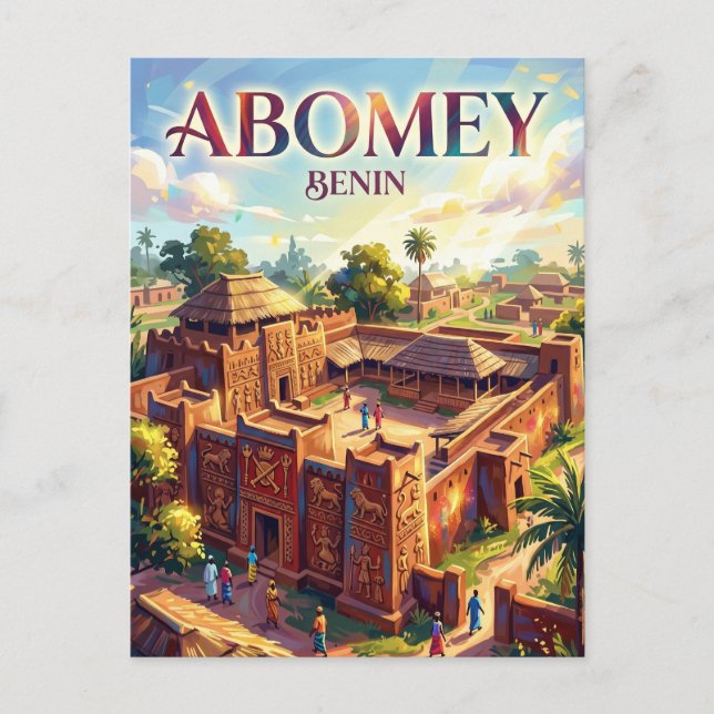 Abomey kungliga palats Benin Vykort (Framsida)