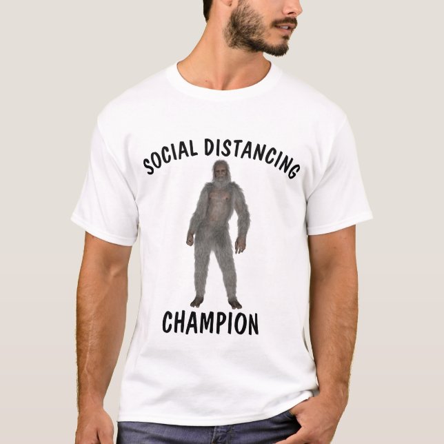 ABOMIDABLE SNÖGUBBE SOCIAL AVSTÅND CHAMPION T-Sh T Shirt (Framsida)