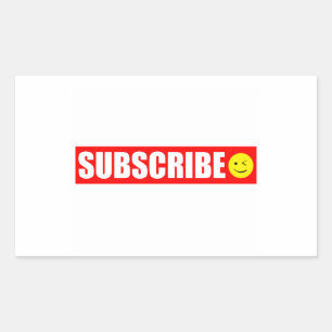 Abonnera rektangulär fästpunkt rektangulärt klistermärke