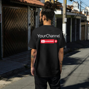 Abonnera Youtube Channel Namn Anpassningsbar T-Shi T Shirt
