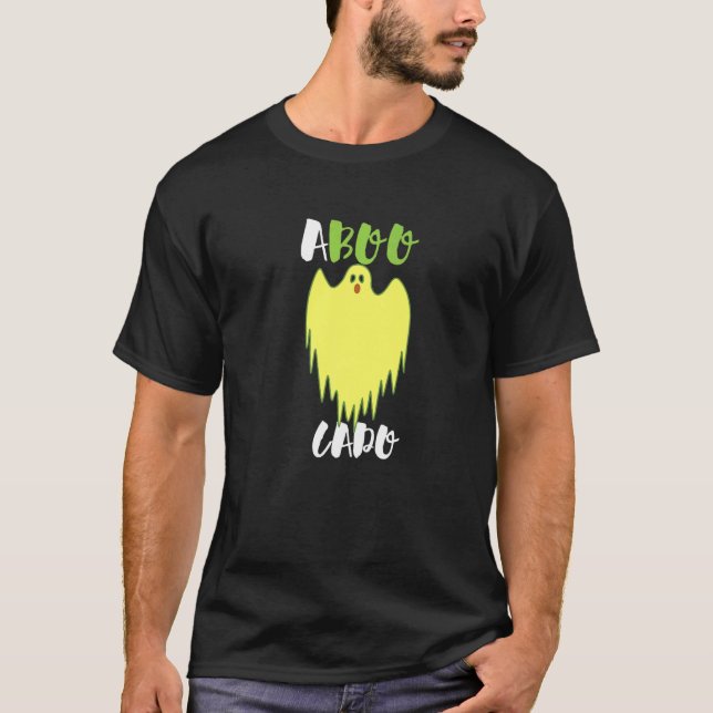 Aboocado Costume Funny Ghost Boo Avocado Älskare H T Shirt (Framsida)