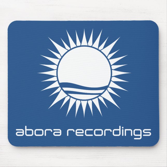 Abora inspelningVit-på-Blått Mousepad Musmatta (Framsidan)