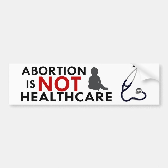 Aborat är EJ hälso - och stötdämpare Bildekal (Framsidan)