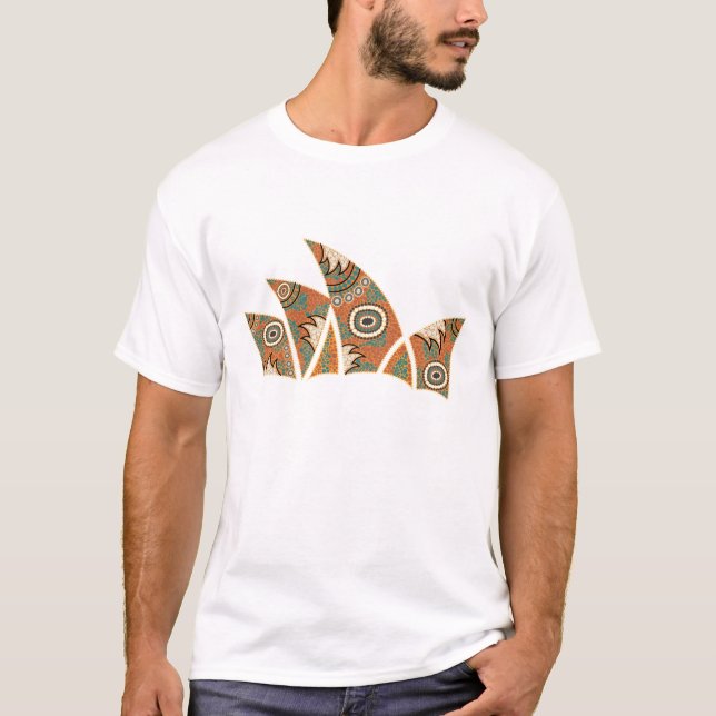 Aborigin Sydney operahus T Shirt (Framsida)