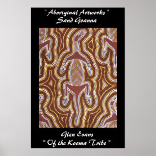 Aboriginal affisch, tryck av SANDEN GOANNA