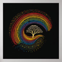 Aboriginal Art Inspired Rainbow, punktmålning