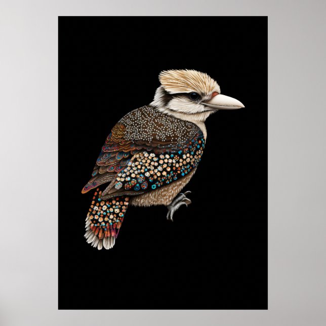 Aboriginal Art Kookaburra Poster (Framsidan)