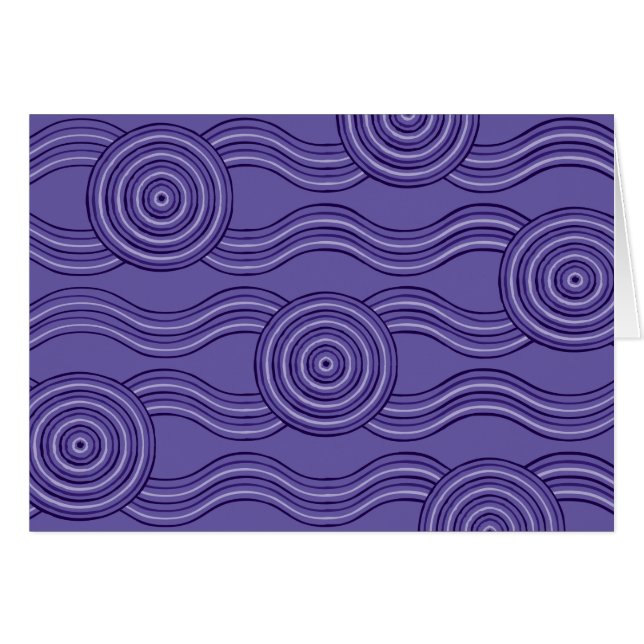 Aboriginal art melaleuca hälsningskort (Framsidan Horizontal)