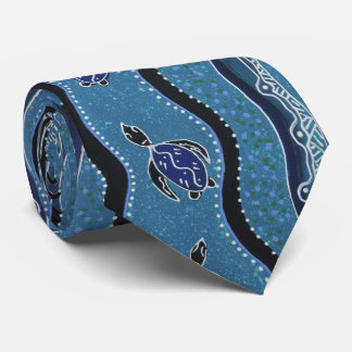 Aboriginal Art Neck Tie - Dugal-sköldpaddor Slips
