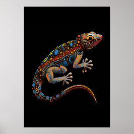 Aboriginal Art stil Goanna Poster