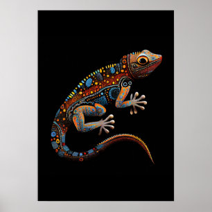 Aboriginal Art stil Goanna Poster