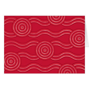 Aboriginal Art Waratah Hälsningskort