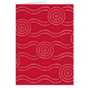 Aboriginal Art Waratah Hälsningskort