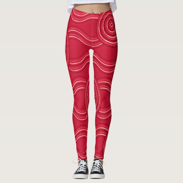 Aboriginal Art Waratah Leggings (Framsida)