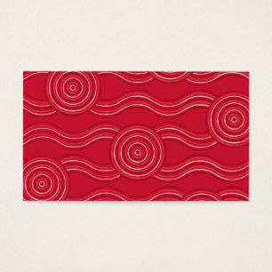 Aboriginal Art Waratah Visitkort