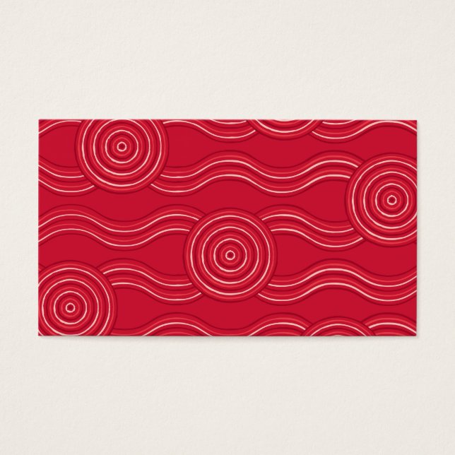 Aboriginal Art Waratah Visitkort (Framsidan)